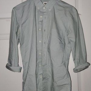 Uniqlo Green-Blue Button-Up Shirt